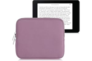 kwmobile Neoprene e-Reader Pouch Size 6,8-7" eReader - Universal eBook Sleeve Case with Zipper - Lavender