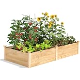 Greenes Fence Premium Cedar Raised Garden Bed, 4' x 8' x 17.5" (3/4" Thick) - Made in USA with North American Cedar
