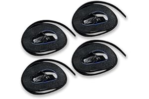 4-Pack Cam Buckle Lashing Straps – 1” x 8’ Heavy-Duty Tie-Down Straps | 100% Polyester, Weatherproof & UV Stable | Secure Car