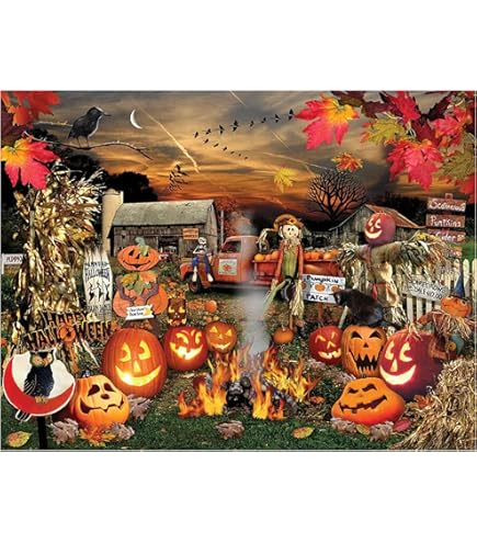 Amazon.com: Moonlit Halloween Jigsaw Puzzle 1000 Piece by Vermont