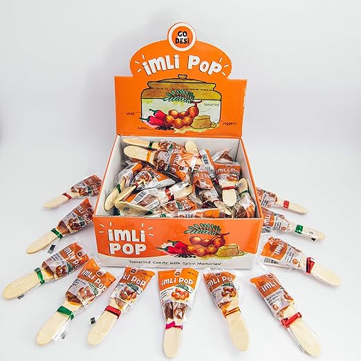 GO DESi Imli Pop Tamarind & Jaggery Candy (50 Piece), 481 g