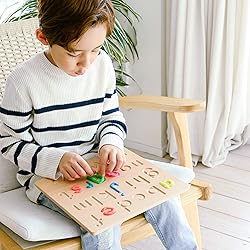 BLUE GINKGO Wooden Alphabet Tracing Board