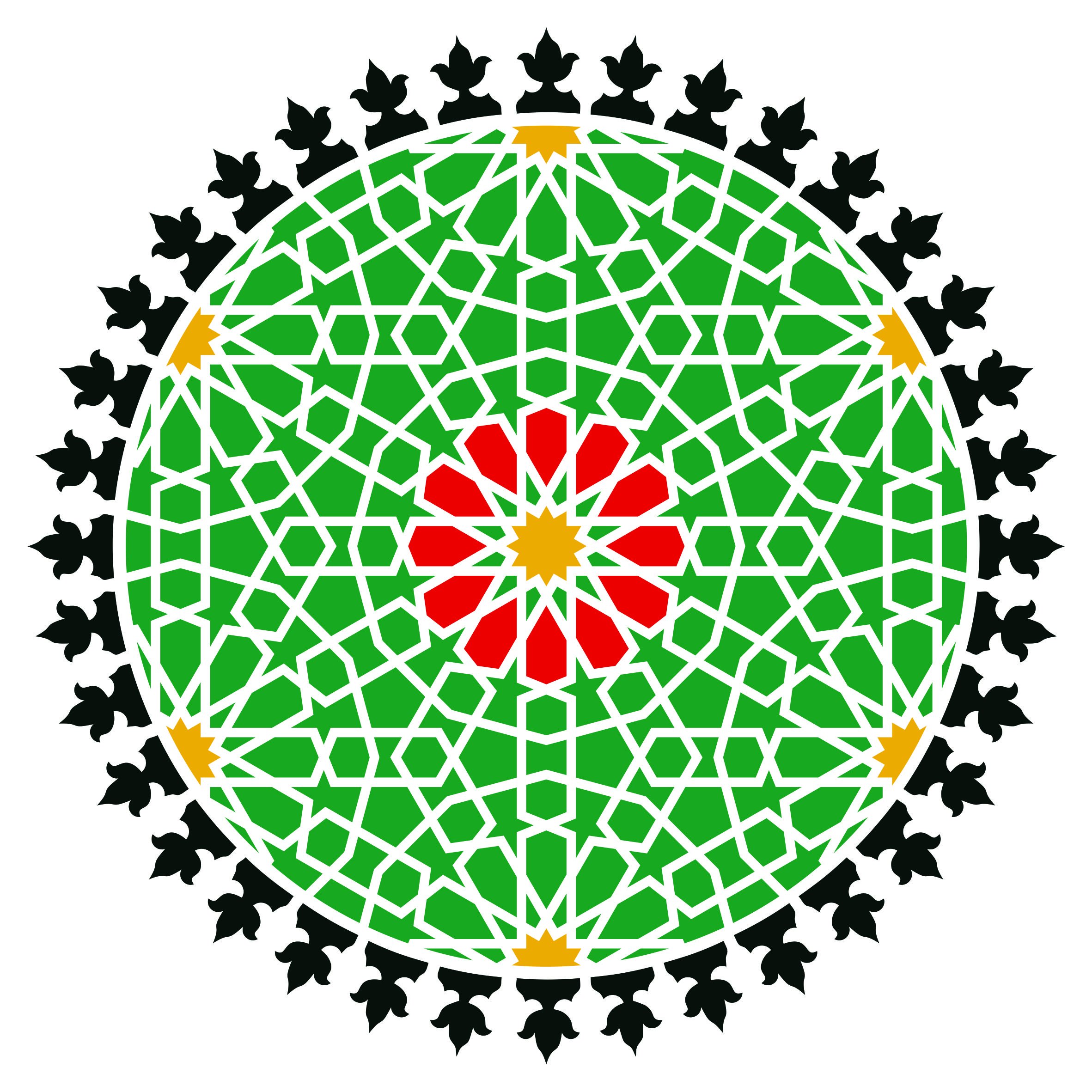 Islamic Geometric Stencil - 25.5 x 25.5cm (M) - Reusable Sacred Geometry Mandala Wall Stencil Template