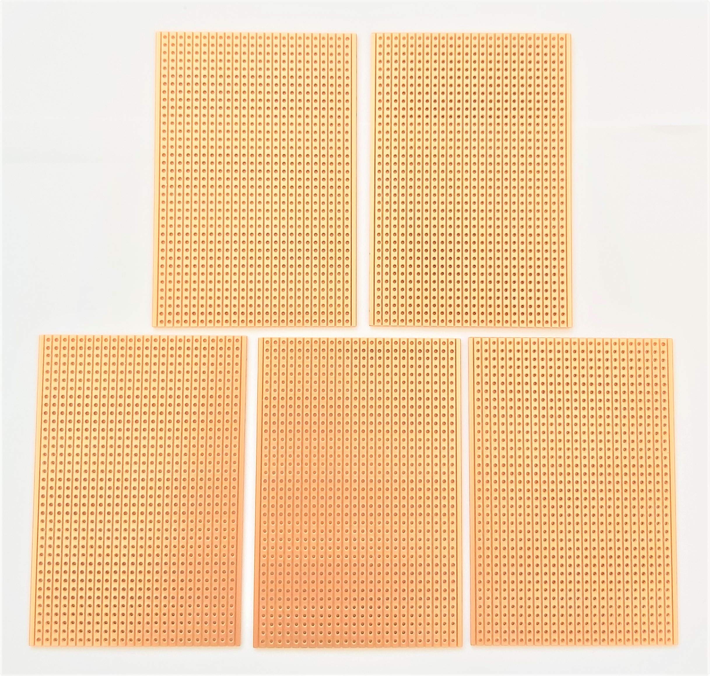 Rk Education Copper Veroboard/Stripboard for PCB Prototyping - Medium 64x95mm, Pack of 5