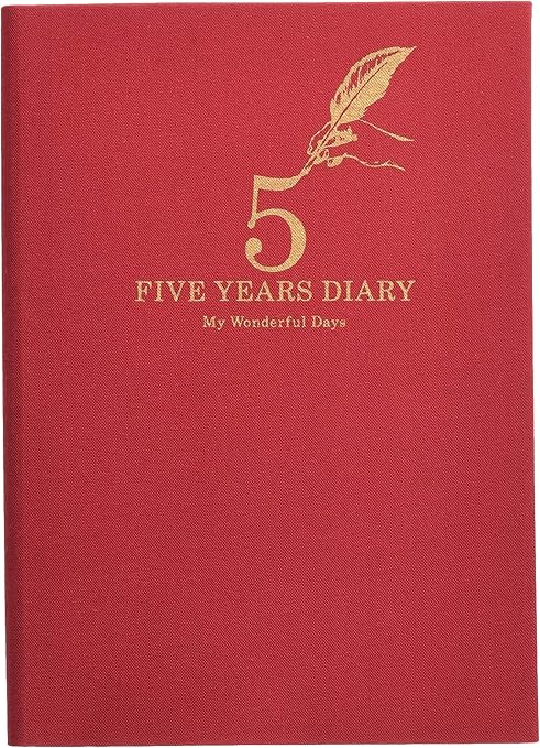 Amazon アーティミス 5年連用日記帳 レッド Dp5 140 Rd 文房具 オフィス用品 文房具 オフィス用品