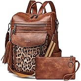 Shrrie Backpack Purse for Women Fashion Leather Backpack Purse Designer Travel Backpack Convertible Shoulder Bag with Wristlet