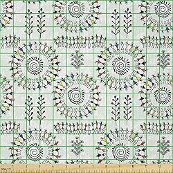 Ambesonne African Fabric by The Yard, Old Art with