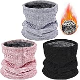 YUHAN PRETTY 3 Pack Winter Neck Warmer & Ski Mask for Men Women Thermal Warm Fleece Face Mask Neck Gaiter Scarf Gift