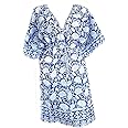 Rastogi Handicrafts 100% Cotton Hand Block Print Kaftan Women’s Apparel Fabric Print Swimsuit Cover-up Beach Kaftan 4
