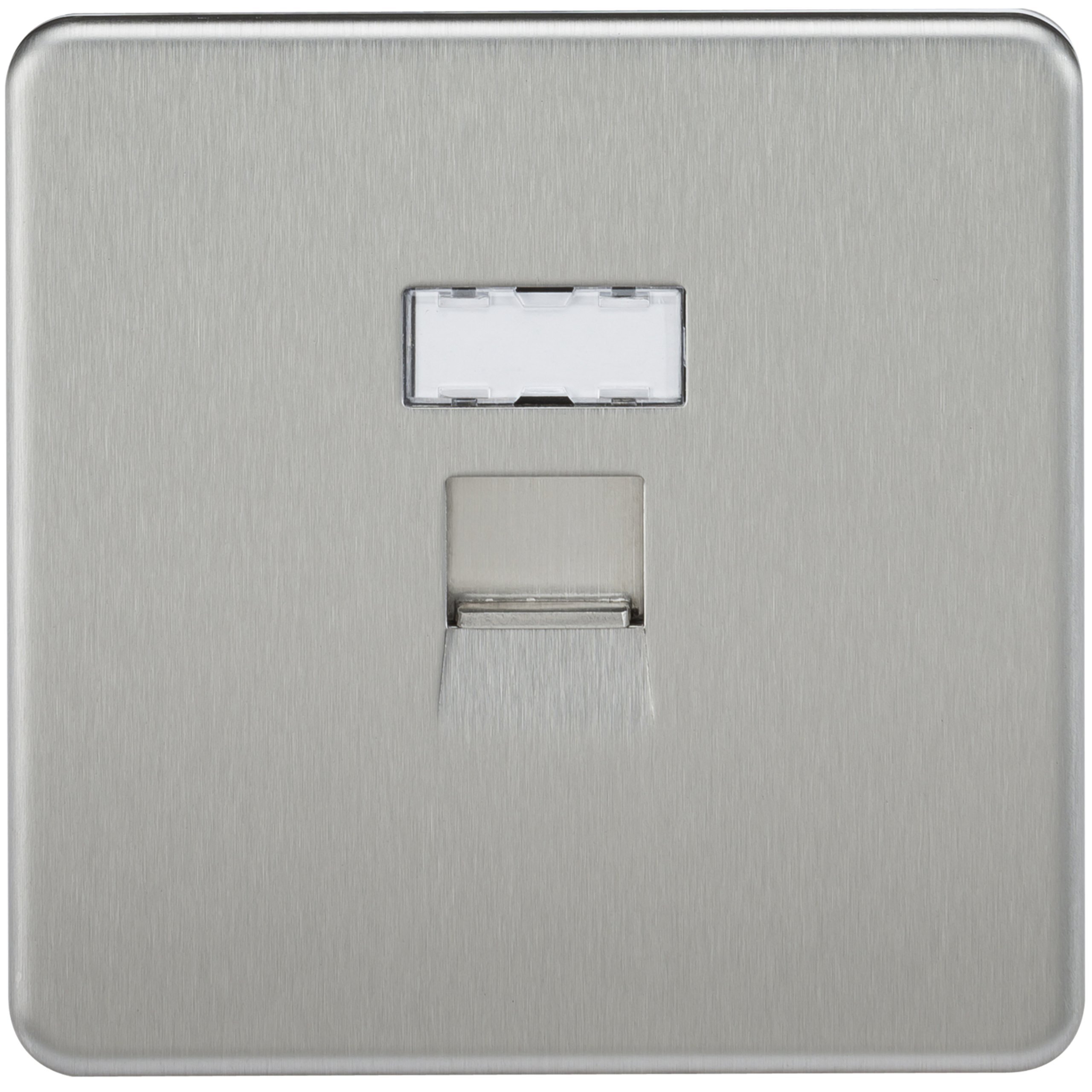 Knightsbridge SFRJ45BC Screwless Rj45 Network Outlet, Brushed Chrome