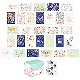 American Greetings 30-Count All Occasions Deluxe Greeting Card Bundle with Refillable Keepsake Storage Box, Envelopes, and Seals, Designed by Turnowsky