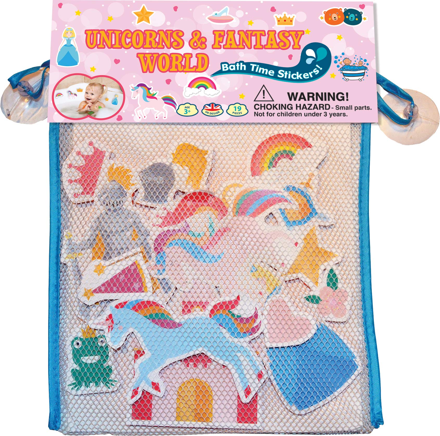 Buddy & Barney | Fantasy World Unicorn Princesses Fairy Castle Bath time Toy Stickers BB050