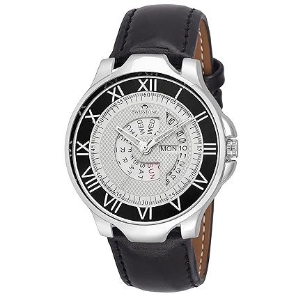 Analogue White Dial Mens & Boys Watch (Sw-Wht099-Blk)