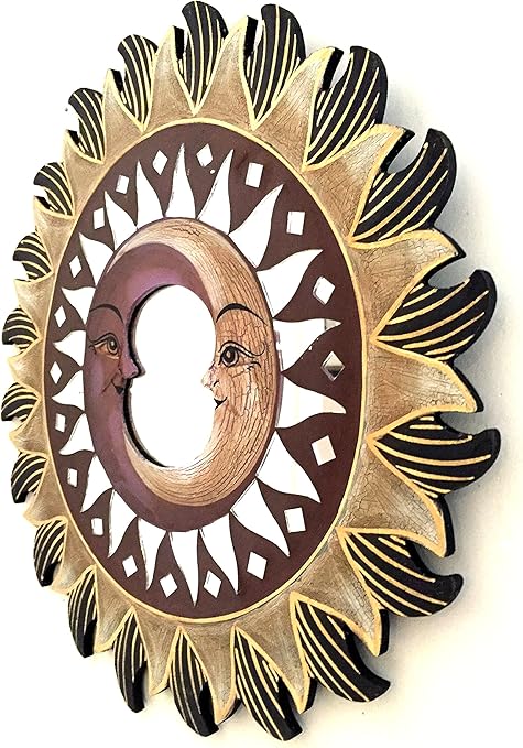 Amazon Com Oma Moon Wall Mirror With Mosaic Glass Sun Moon