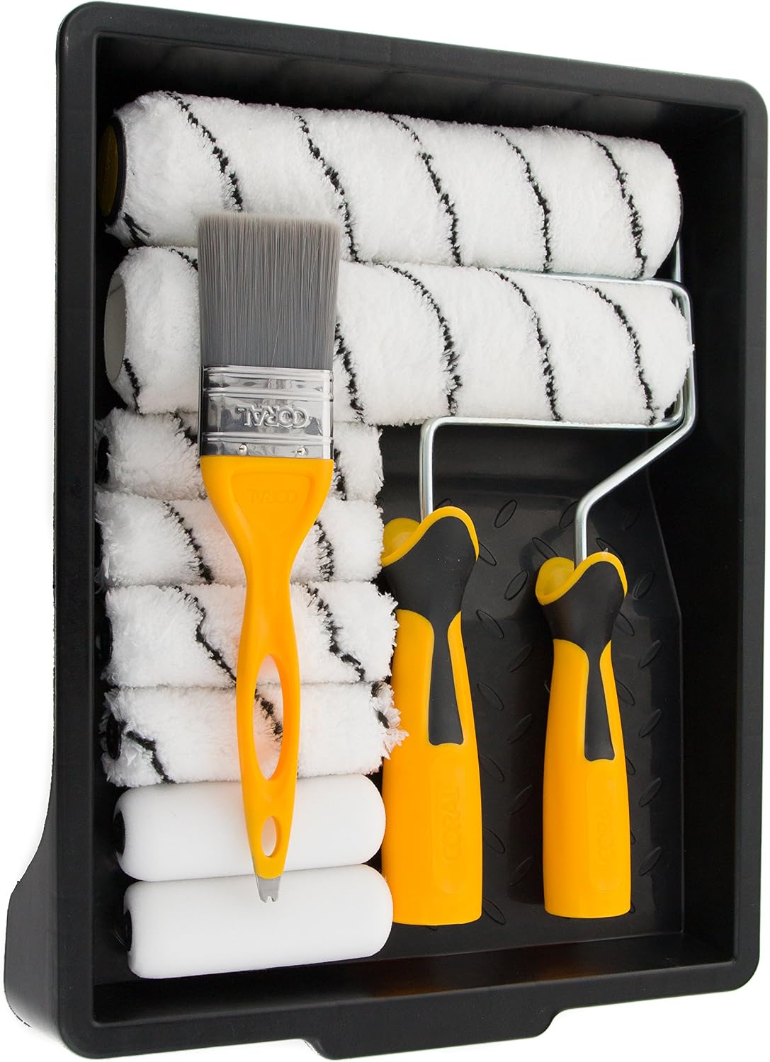 Coral 10501 Easy Coater Paint Kit with Headlock and Mini Roller Frame and Hybrid Brush 12 Piece Pack Set, 12PC - Image 3