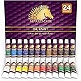 MyArtscape Oil Paint Set - 12ml x 24 Tubes - Lightfast - Heavy Body - Oil-based Colors - Great Pigment Load - Artist Quality Painting Supplies - Professional Craft Paints