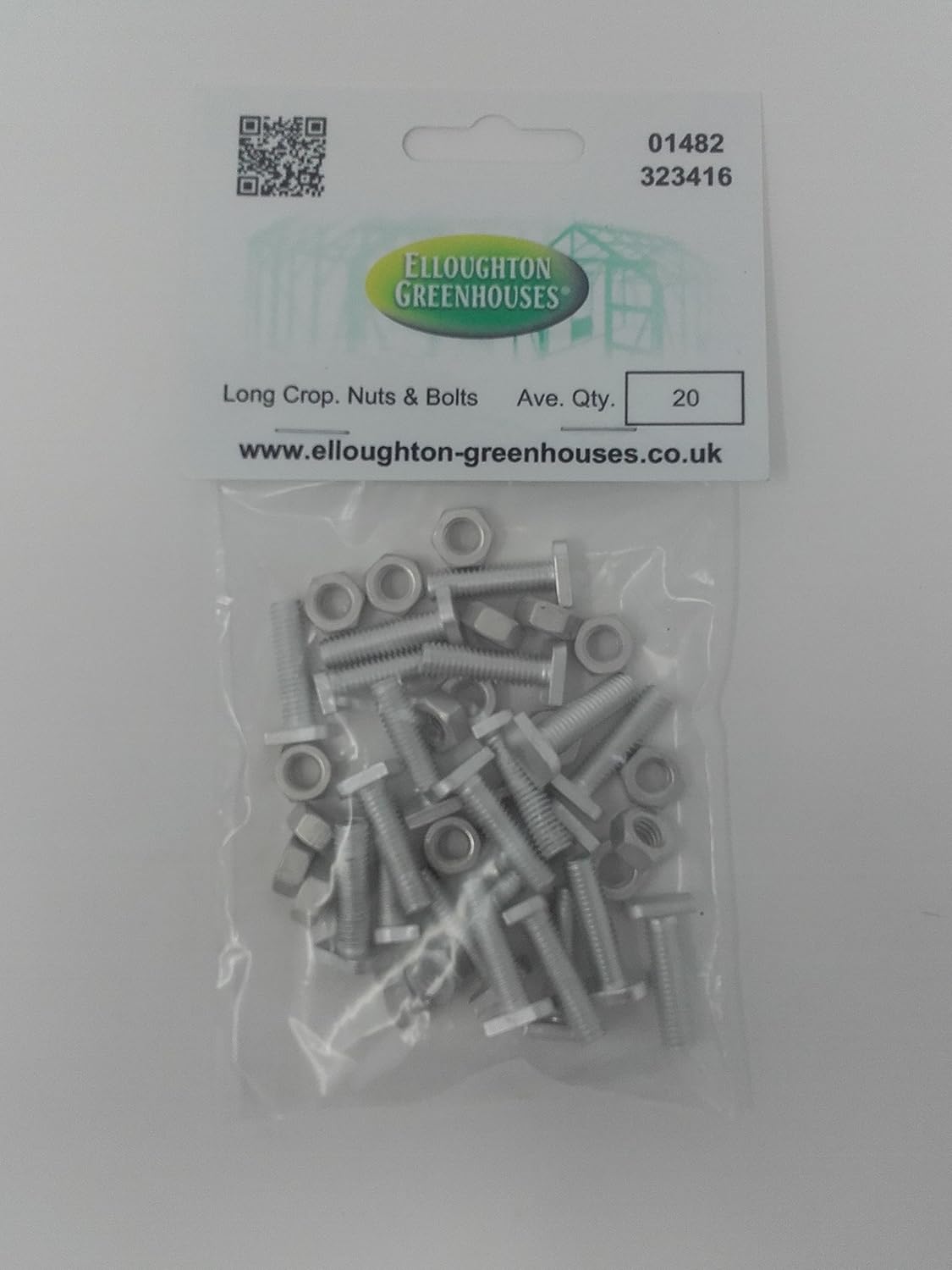 20 Long Cropped High Tensile Greenhouse Nuts & Bolts Genuine Elite Greenhouses Parts Amazon.co