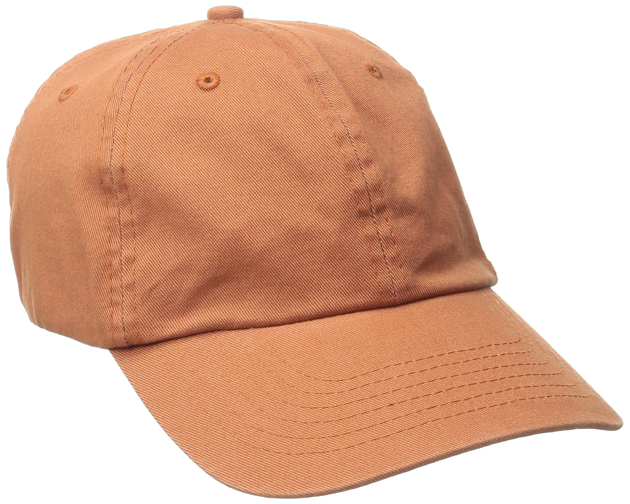 Dorfman Twill Cap for Men and Women Baseball Cap Softball Hat with Pre Curved Brim, Burnt Orange, One Size
