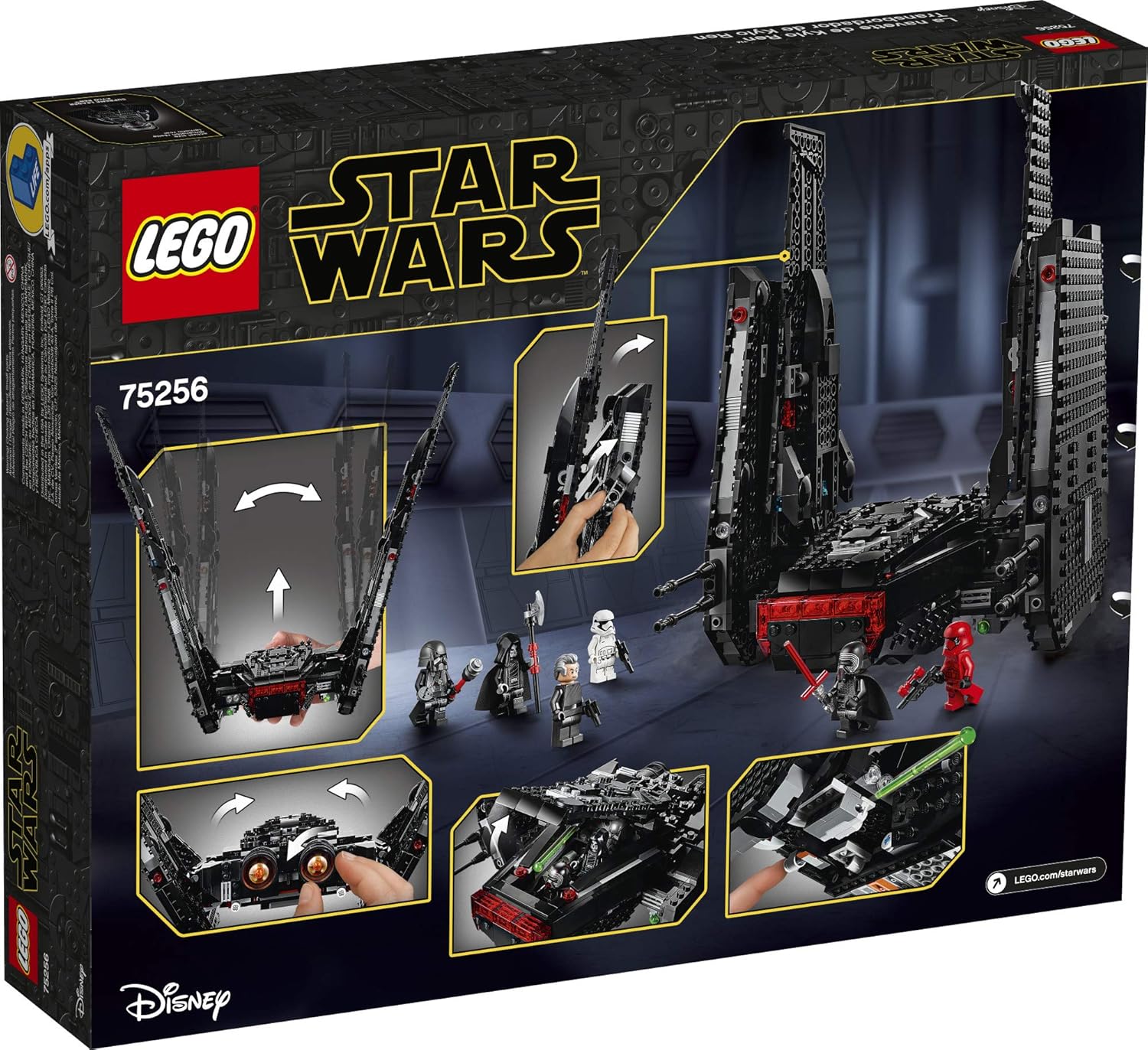 LEGO Star Wars: The Rise of Skywalker Kylo Ren’s Shuttle 75256 Star Wars Shuttle Action Figure Building Kit (1,005 Pieces): Toys & Games