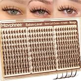 Brown Lash Clusters Manga Eyelash Extensions Wispy Cluster Eyelash Extensions 10-16MM Spiky Individual Lashes CC Curve 270Pcs For DIY Anime Lash Extensions at Home, Softer Vibe (Manga)