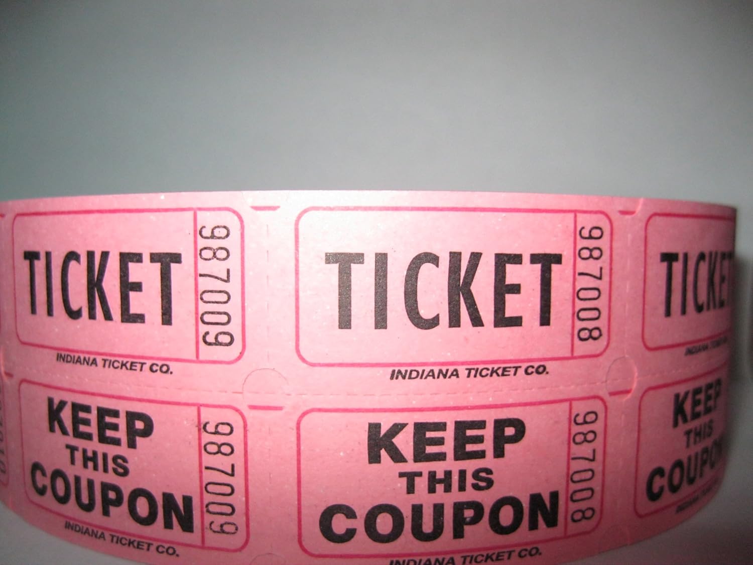 Indiana Ticket Company Raffle Tickets 2000 Per Roll, Pink Amazon.co.uk
