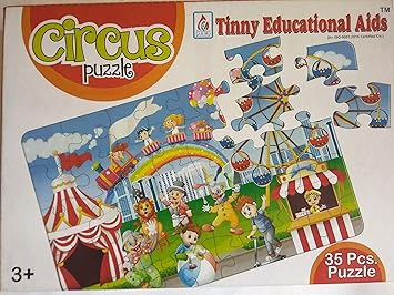 IJARP Circus 35 Pieces Tiling Puzzles (Jigsaw Puzzles, Puzzles for Kids, Floor Puzzles), Puzzles for Kids Age 4 Years and Above