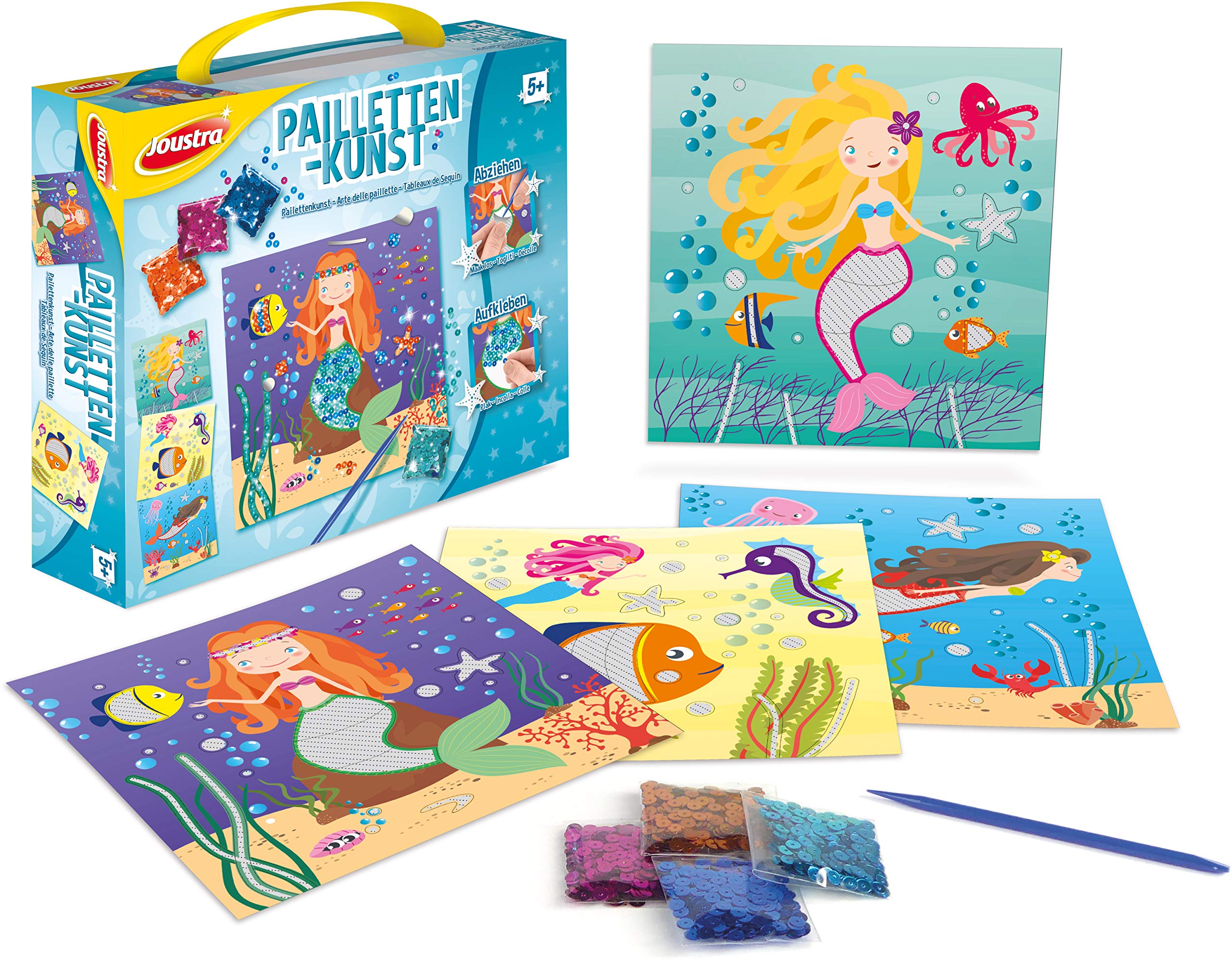 Joustra - Creative and Craft Kit Sequin Art - Imaginative Underwater Pictures