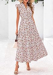 PRETTYGARDEN Women's 2025 Summer Floral Midi Dress