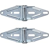 2 Pcs 18 GA Narrow Body Hinges, Rustproof Garage Door Hinge Replacement | Cold-Rolled Steel 18 Gauge #1 Garage Door Hinge Hardware with Galvanized Finish for Residential Light Commercial Garage Doors