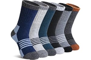 DoSmart Kids Hiking Walking Socks, Boys Girls Toddlers Merino Wool Warm Wicking Cushion Crew Socks