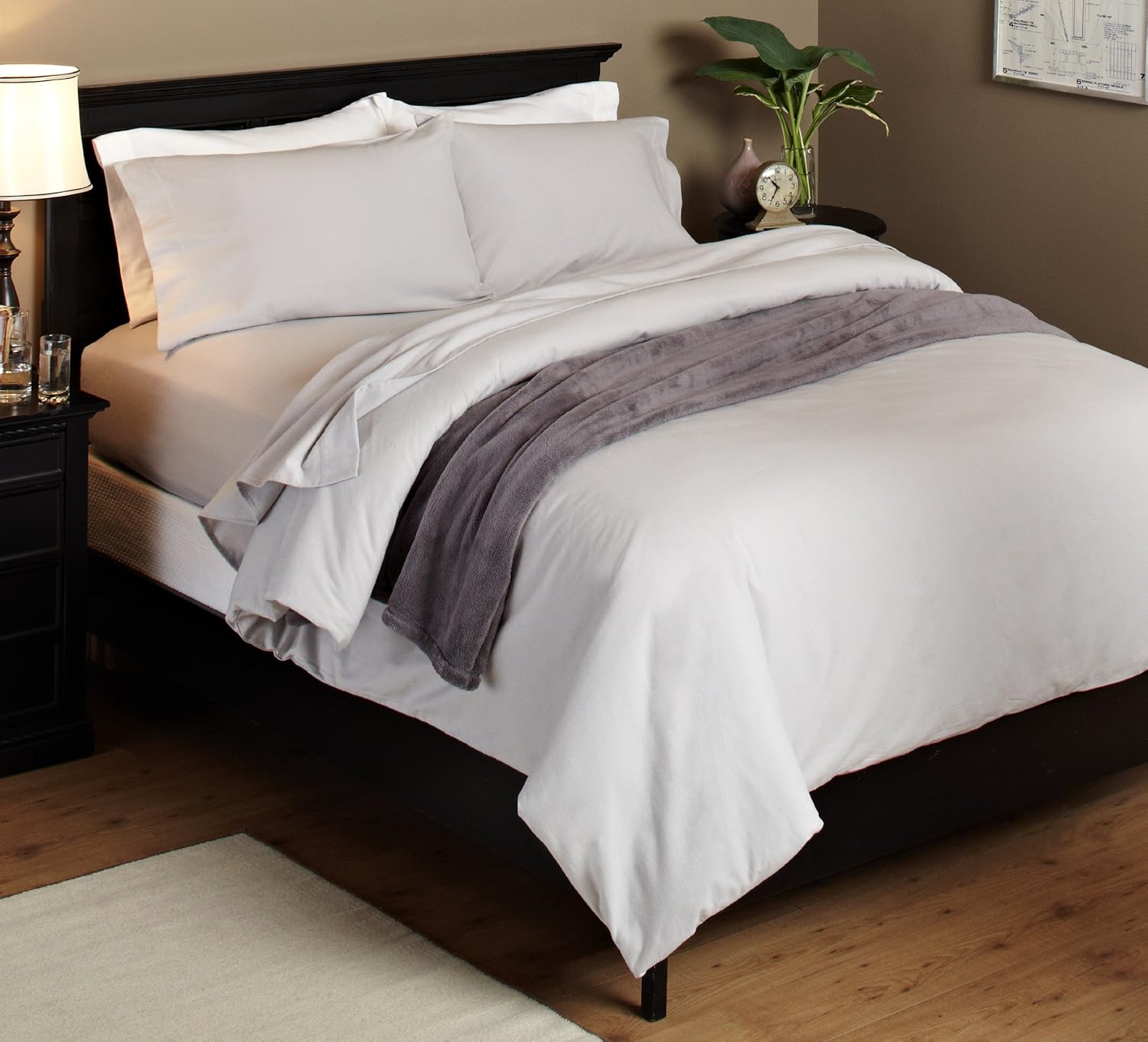 Pinzon Lightweight Cotton Flannel Duvet Cover Full/Queen