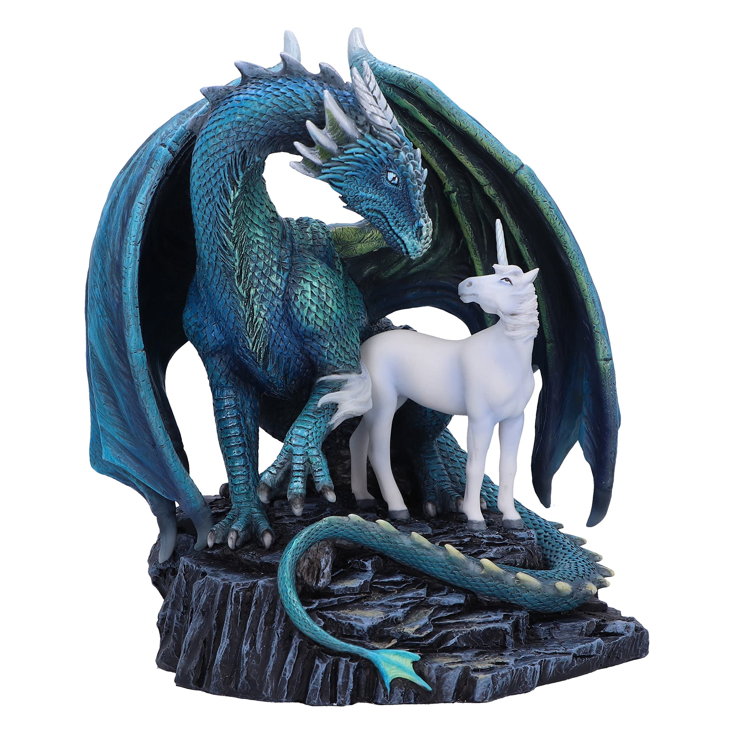 Nemesis Now Protector of Magick 17cm, Resin, Lisa Parker Protector of Magick Figurine, Unicorn and Dragon Ornament, Exclusive Fantasy Artwork, Cast in the Finest Resin, Hand-Painted