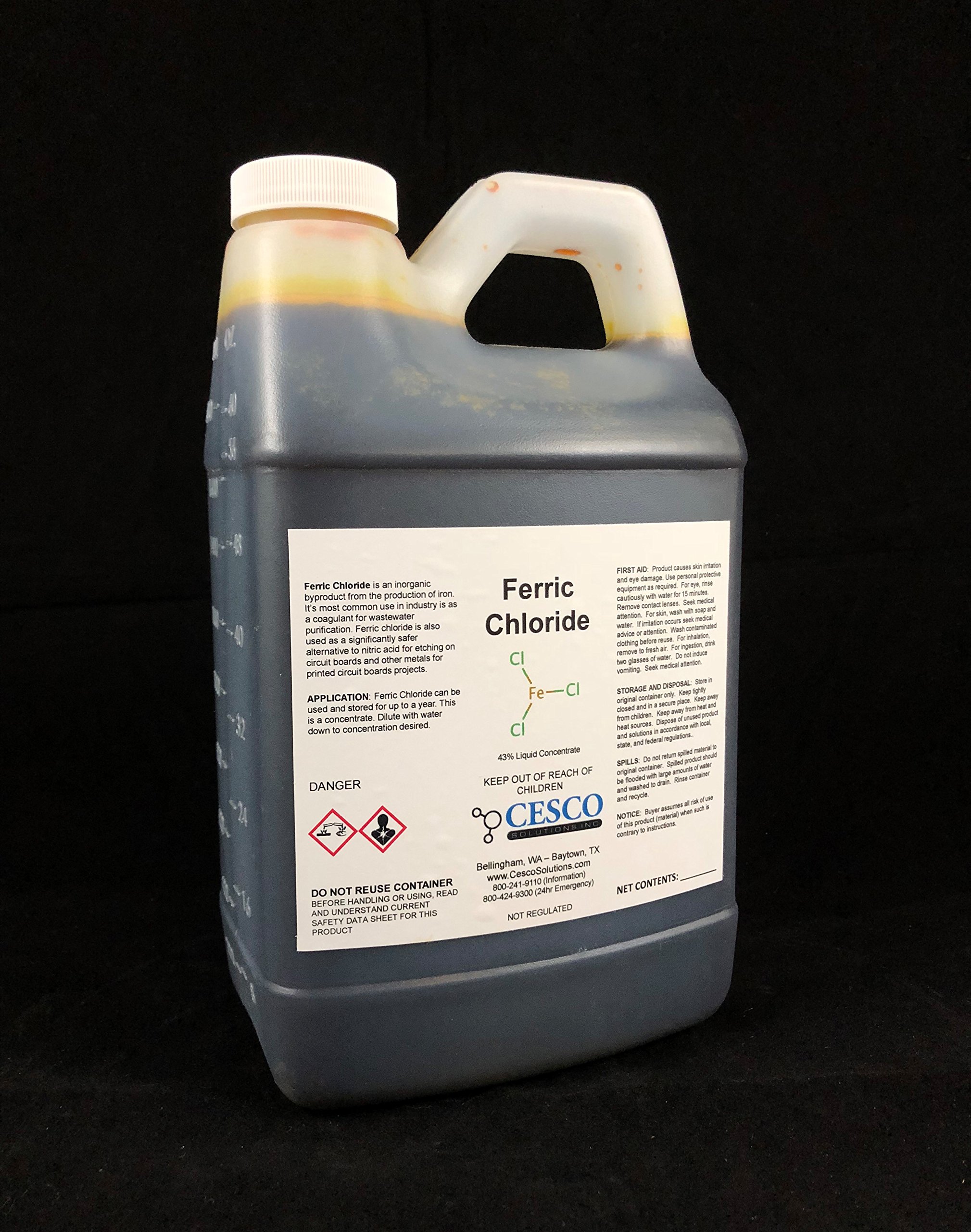 Ferric Chloride 43% Solution Choose Your Size (.5g - 4 gallons) etching