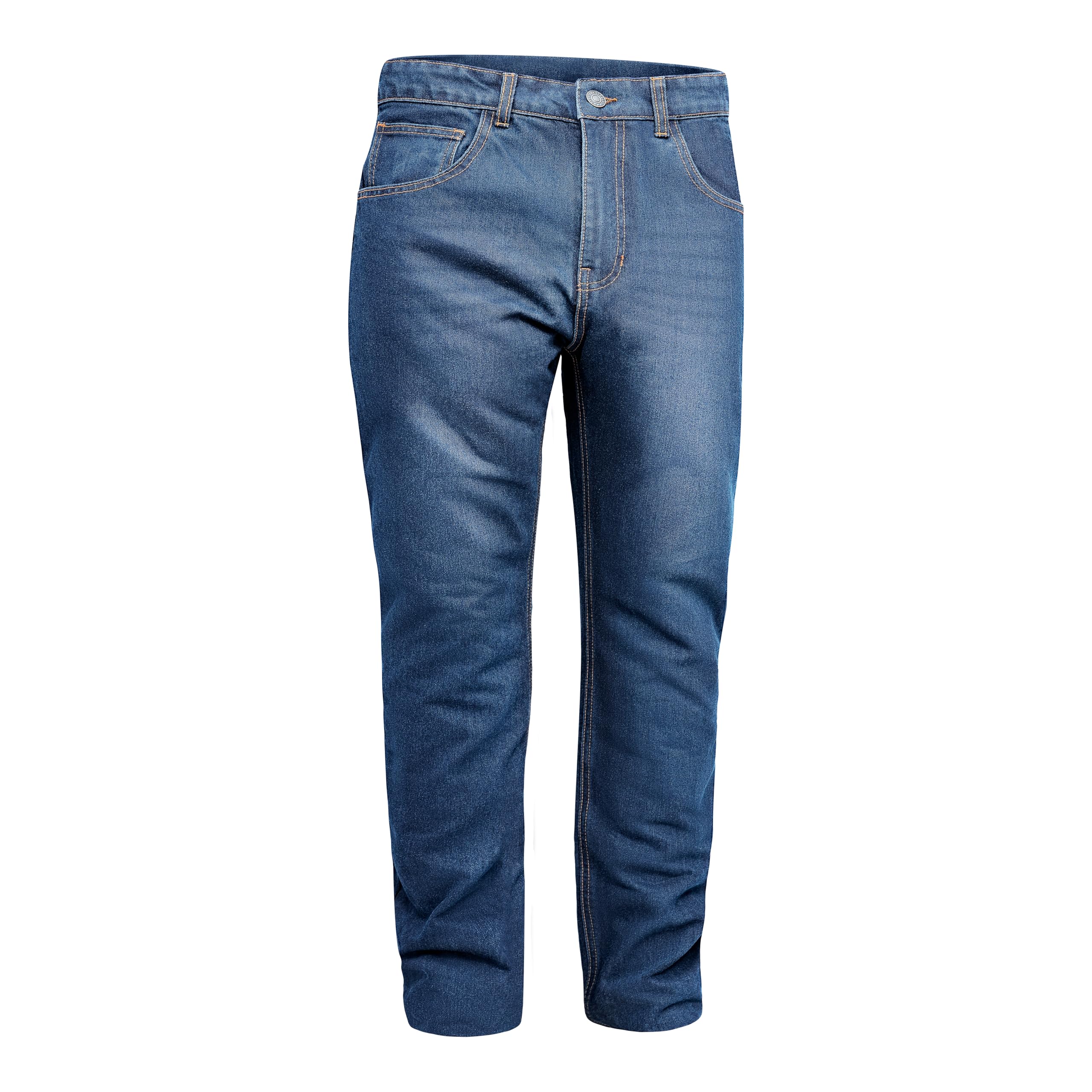 GREAT BIKERS GEAR - Men Engineered Protective Jeans Aramid Lining Motorcycle Biker Trousers Reinforced Protection Lining, Knee and Hip Armours Protector (Light Blue,40W X 32L)