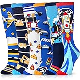 ANTSANG Kids Girls Knee High Socks Fashion Funny Crazy Stockings Gift Cute Novelty Long Boot Cotton Socks for Child 6 Pairs