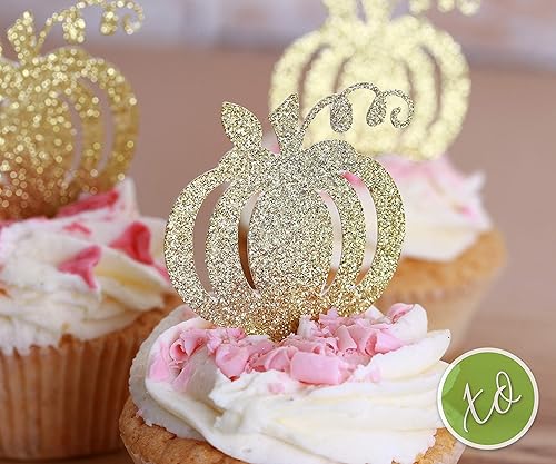 Amazon Com Pumpkin Cupcake Toppers Pumpkin Birthday First