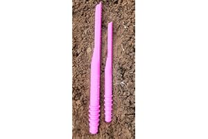 SPOKEN GARDEN Little Dibby & Dibby XL Seed Sowing Garden Tool Dibber Planter Transplanter Sow Seeds at The Right Depth Easily Transplant Delicate Seedlings Pink
