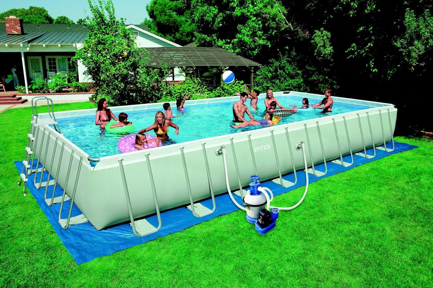 piscine tubulaire intex ultra silver 975 x 488 x 132 cm