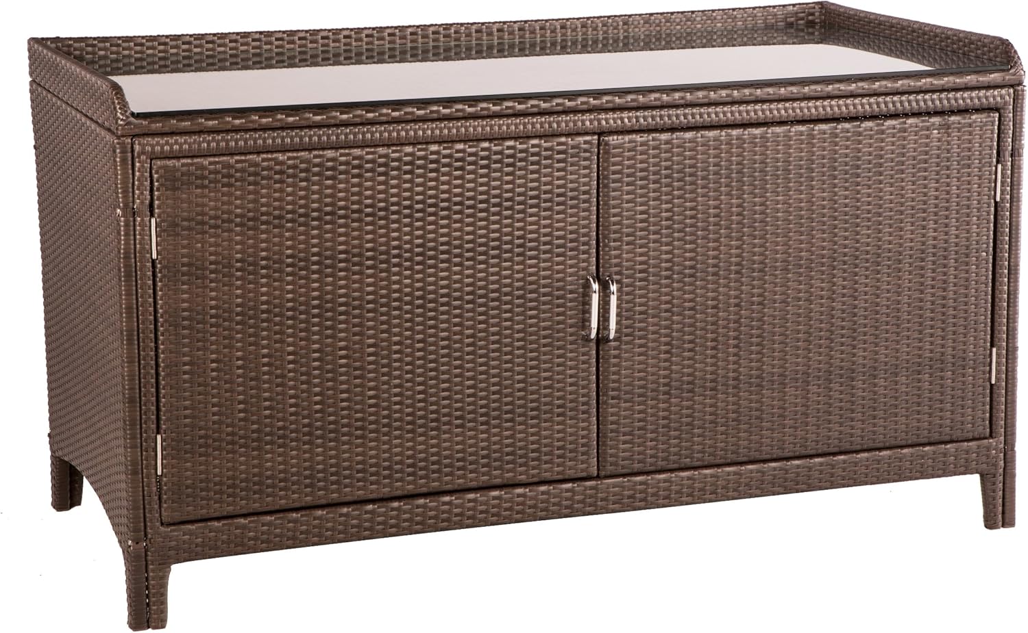 Alfresco Home All Weather Wicker Outdoor Sideboard Console Storage