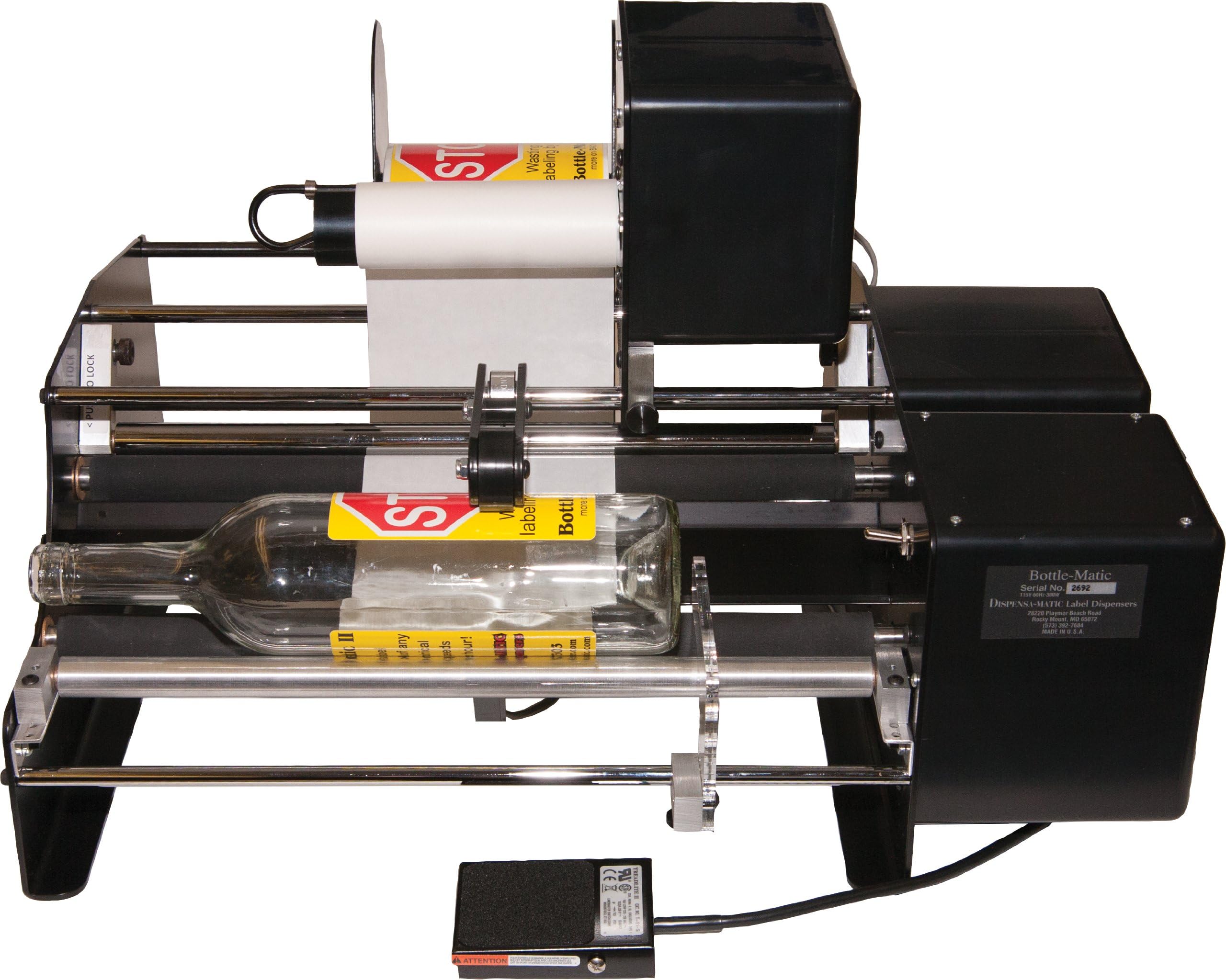 Dispens-a-Matic BM16IIRW 16" Bottle-Matic-II Labeler/Applicator with Waste Winder