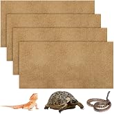 Haull 4 Pcs Reptile Carpet Terrarium Floor Mat Liner, 47 x 24 Inch, Coffee | Bedding Substrate Liner Supplies, Reptile Cage Mat, Tank Accessories, Fit Lizard Bearded Dragon Tortoise Snake Leopard