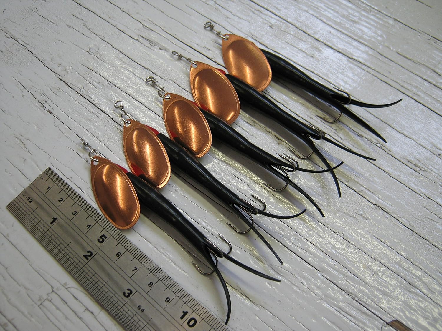 FB159, Flying C 20g 4 French Style Copper Blade Spinner Lure, 5 Item