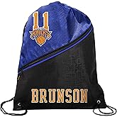 FOCO - NBA New York Knicks High End Diagonal Drawstring Backpack Gym Bag - Jalen Brunson #11