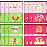 24 Pcs Pickleball Makeup Bags Bulk Pickleball Gifts for Women, Dink Ball Sport Cosmetic Pouch Bag Party Favors Supplies, Pickle Ball Accessories Travel Organizer Zipper Pouch Sport Lovers Gifts (Pink)