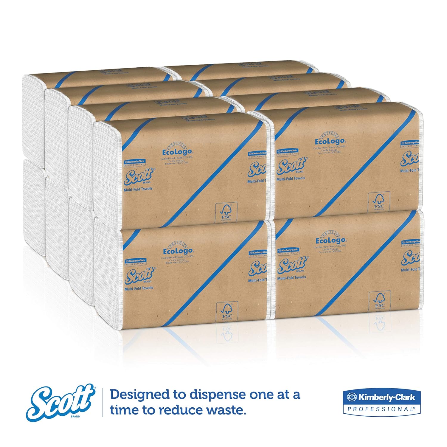 Scott Essential Multifold Paper Towels (01840) with Fast-Drying Absorbency Pockets, White, 16 Clips / Case, 250 Sheets / Clip, 4, 000 Towels / Case: Industrial & Scientific