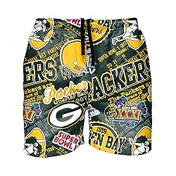 FOCO Green Bay Packers NFL Mens Logo Rush Swimming