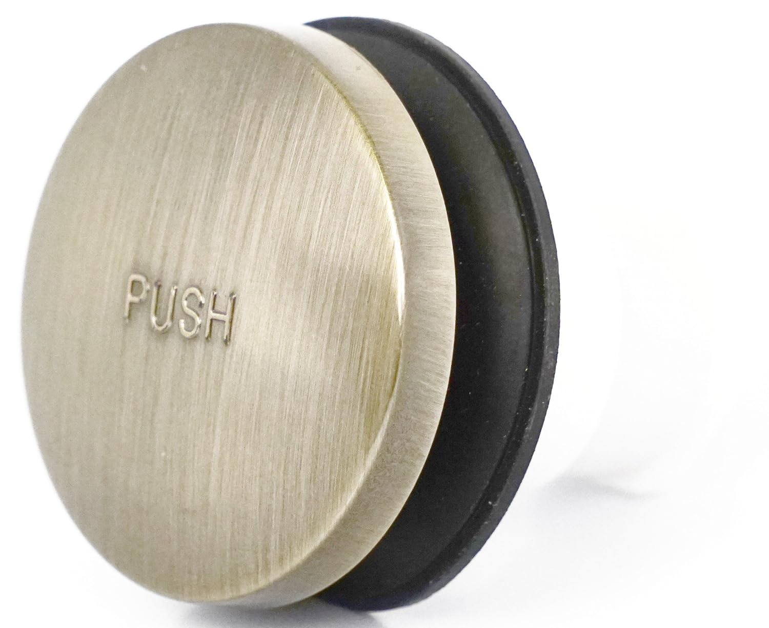 LASCO 034903AB Bathtub Drain Tiptoe Style Stopper, 3/8Inch Male Thread, Antique Brass