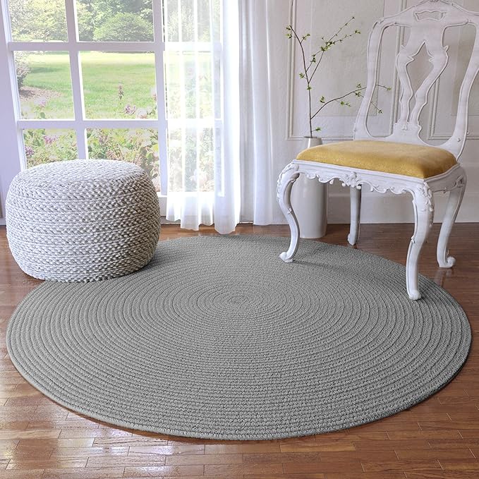 Indoor/Outdoor Rug, 10ft. x 10ft. Round Shadow Stain/Fade Resistant