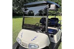 HUSKEY PARTS COMPANY Huskey Tinted Golf Cart Windshield for EZGO RXV, Freedom RXV 2008-2022, Bottom Rubber Body Protection Gasket Added, 3/16" Thick, 25% Thicker Than Most aftermarket windshields