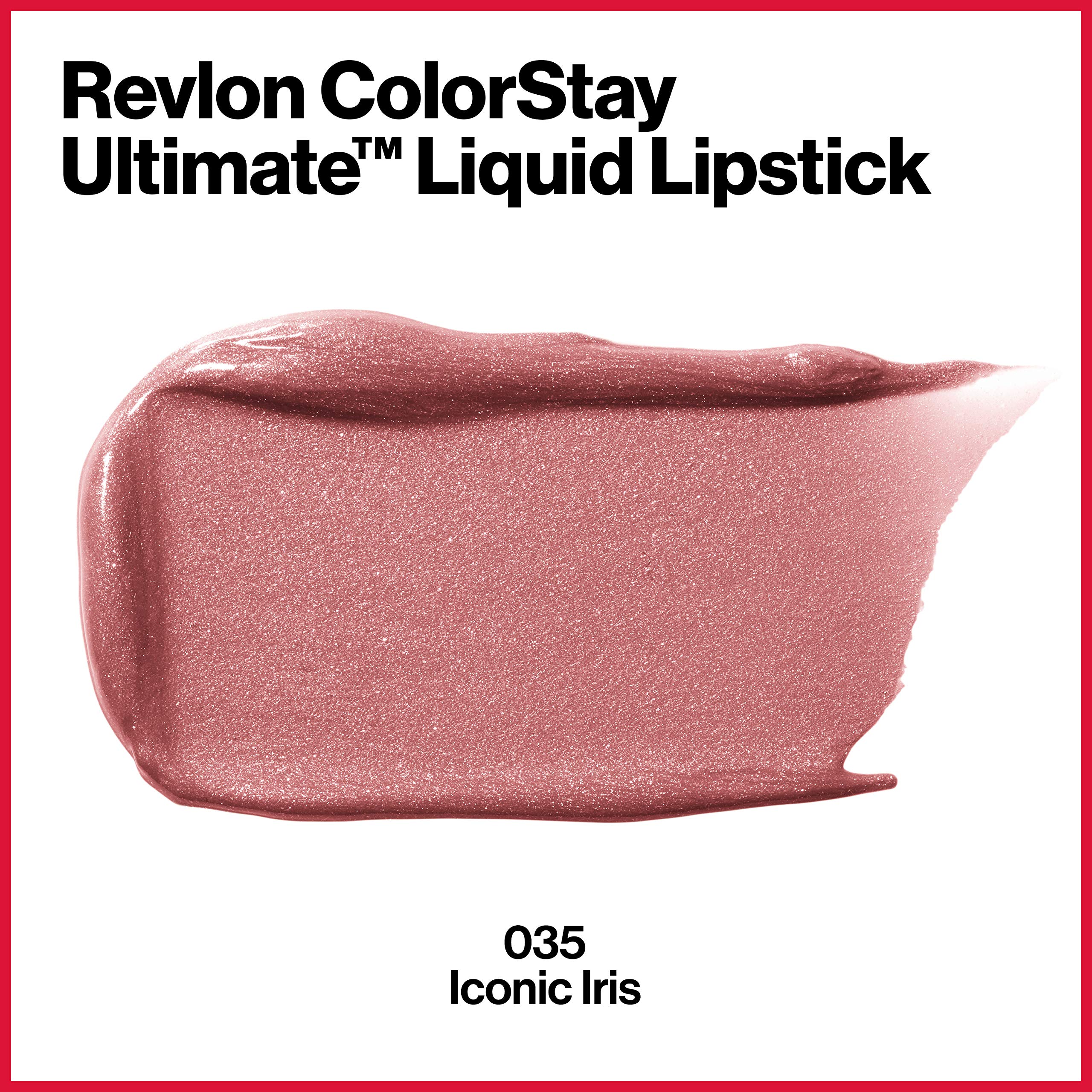 REVLON ColorStay Ultimate Liquid Lipstick, Longwear Rich Lip Colors, Wears for Up to 24 Hours, Satin Finish, 035 Iconic Iris, 0.1 fl oz